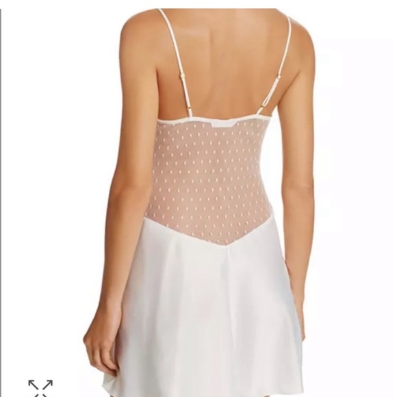 Flora Nikrooz, Showstopper Charmeuse, Ivory, XS, Floral Lace Chemise - Picture 2 of 2